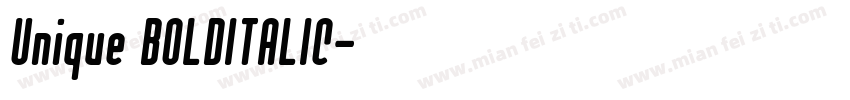 Unique BOLDITALIC字体转换